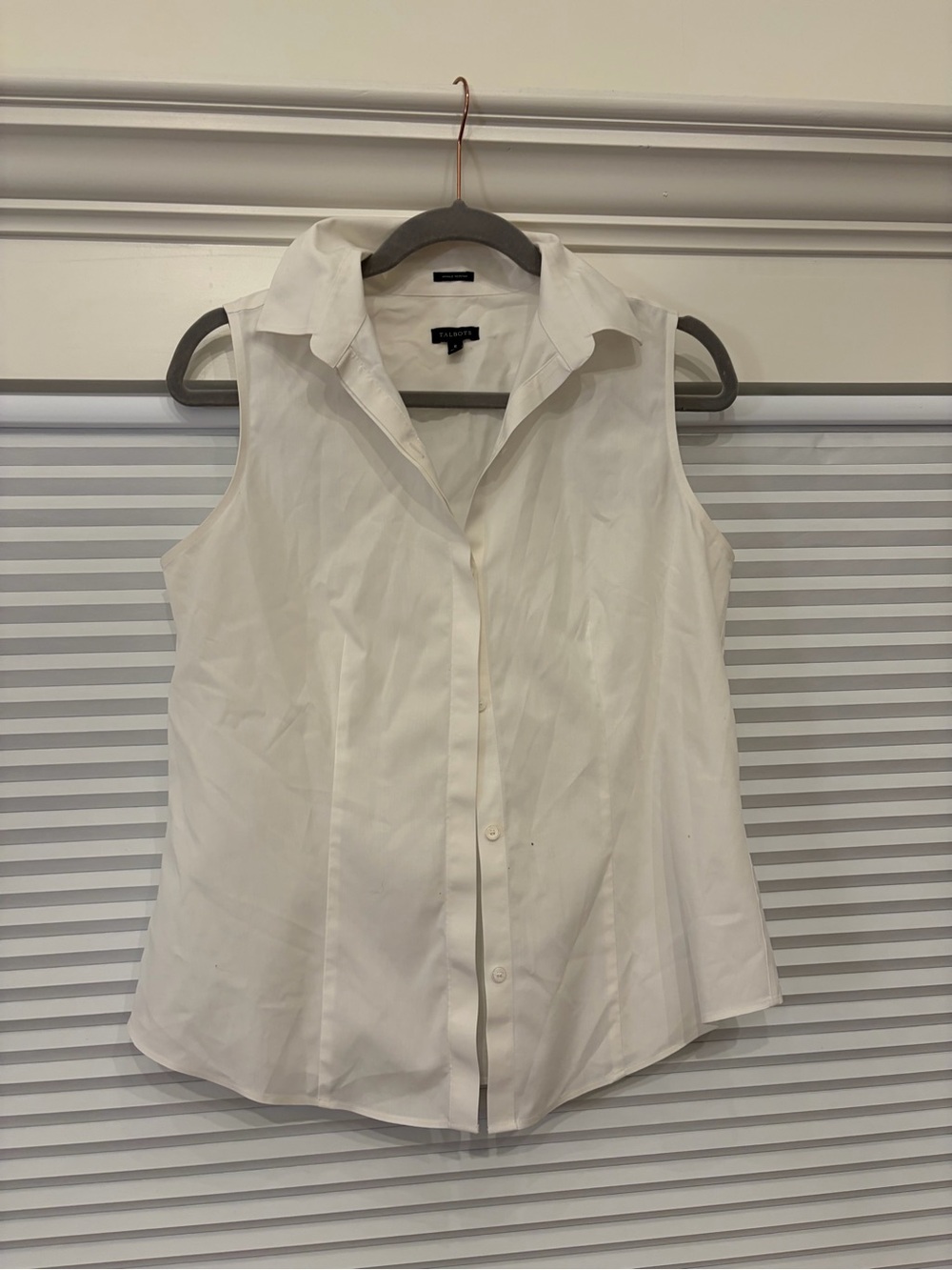 Talbots white button Down blouse